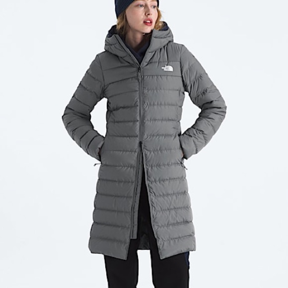 North Face Aconcagua Mid Length Puffer Winter Coat Parka 550 Gray Women’s Medium